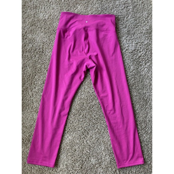 Old Navy Active Womens Powerpress Leggings Pants Pink High Rise Go-Dry L Tall - Picture 8 of 10